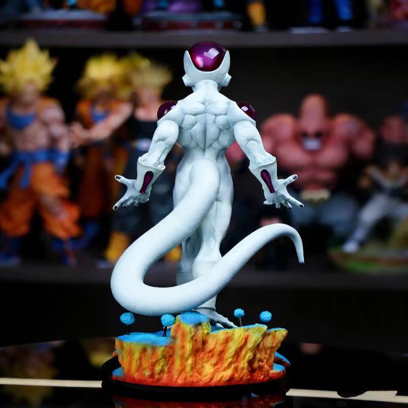 28cm Anime Dragon Ball Frieza Action Figures Cosmic Emperor Statue With Namek Base Model Collectible Desktop Ornament Toys Gift