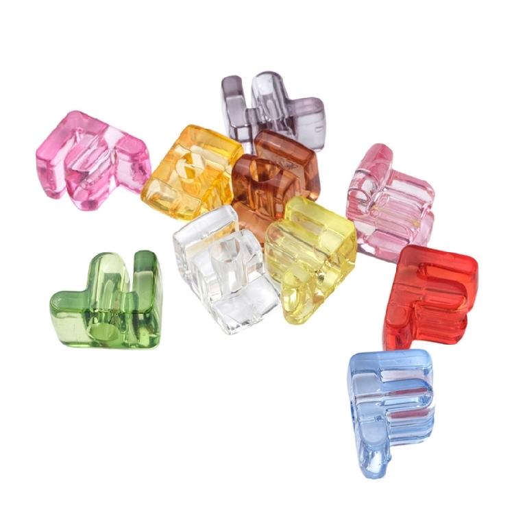 Name Jewelry Beads Clear Acrylic Letter Beads Large Hole 10 Piece Set for DIY Bracelets, Phone Straps and Jewelry
