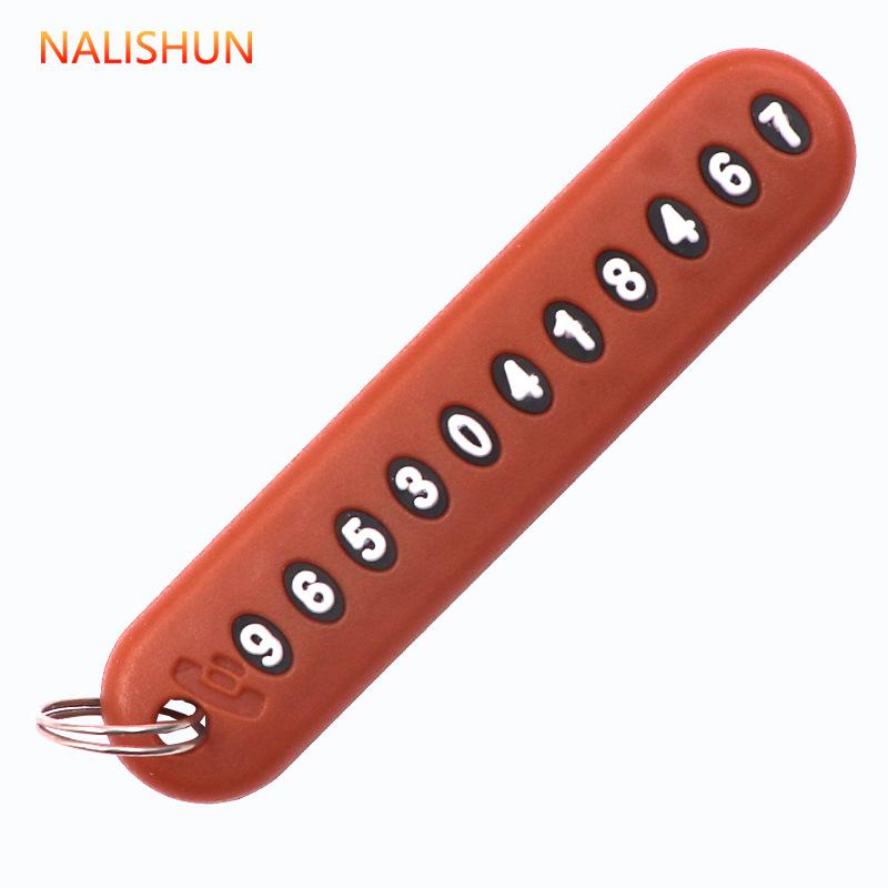 Engraved Keychain Anti-Lost Tag for Phone Number - Unisex Car Key Pendant Ring