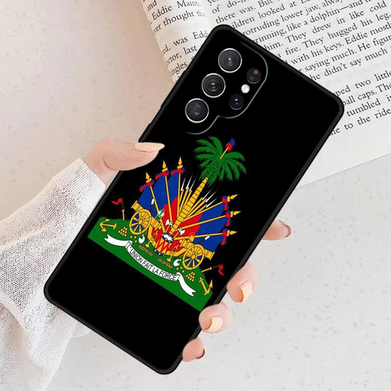 Haiti Haitian Flag Phone Case For Samsung Galaxy S25 S23 S30 S8 S21 S20 FE S24 S22 Note 10 20 Plus lite Ultra