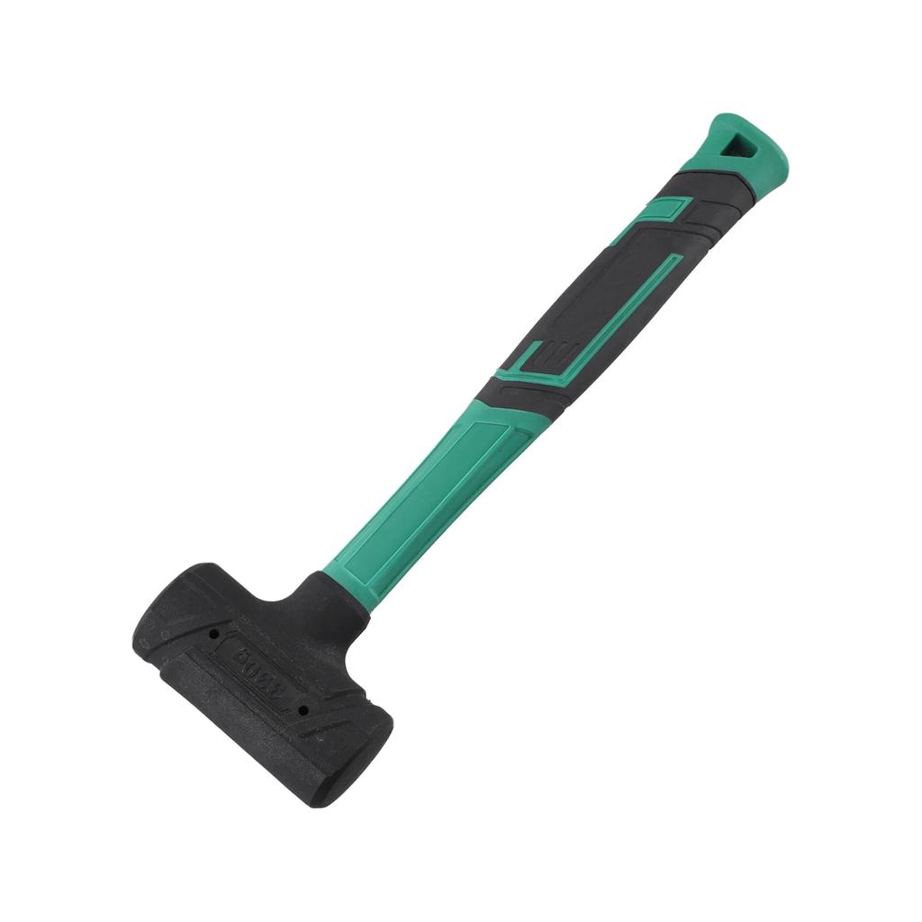 Non-elastic Rubber Hammer Half Hole Flat Top Black Installation Leather Hammer Hand Tools Power Tool Accessories