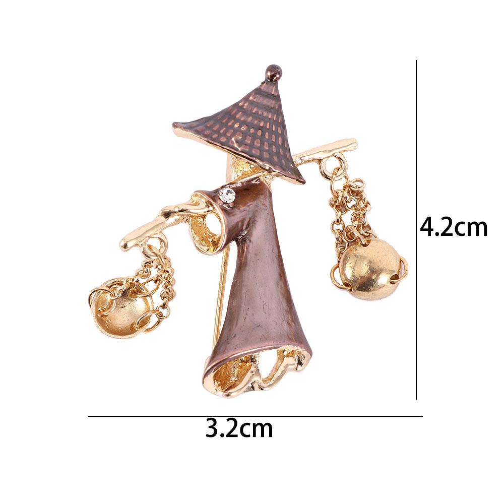 Punk Retro Dosa Burden Old man Badge Gift For Men Women Accessories Jewelry Corsage Brooch Pins