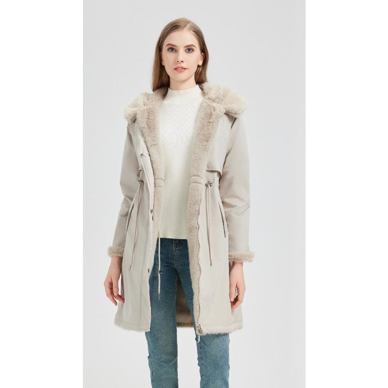 Double-sided Parka Women's Mid-length Cotton Coat New Winter Thickened Velvet Cotton Coat