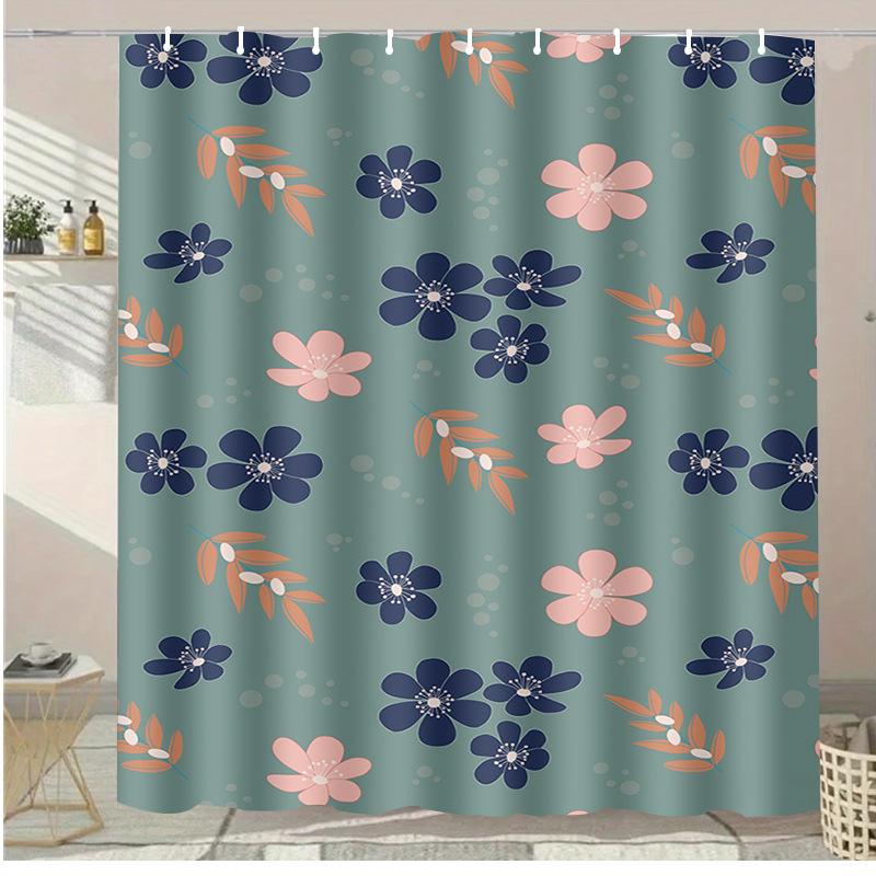 Colorful Macron Washable Dirt-Resistant Shower Curtain Shower Head Waterproof Polyester Bath Curtain For Home Decor Accessories