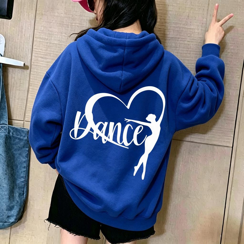 Retro Dance Girl Art Double-sided Printed Children's Hooded Sweatshirt. Boys' and Girls' Comfortable Sports Pullover Hoodie.