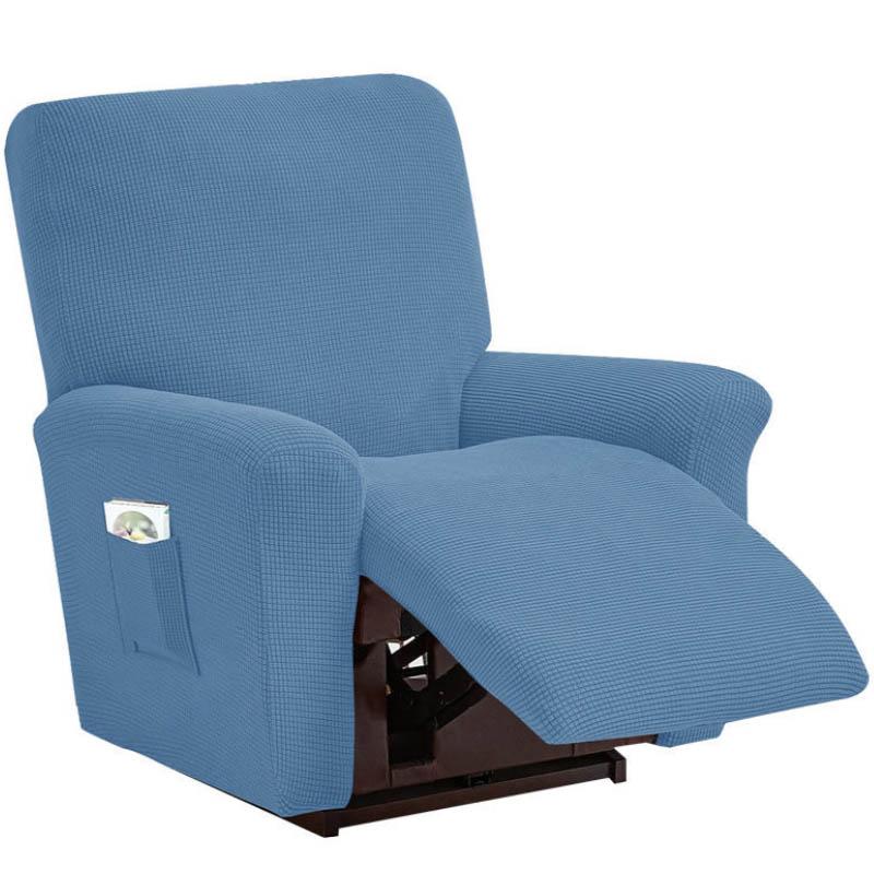 Waterproof Polar Fleece Recliner Cover Elastic Solid Color Recliner Cover Armchair Cover Split All Inclusive Lazy Chair Cover