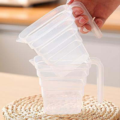250 ml Kunststoff transparent graduierte Messbecher Haushalt Küche Backen Messwerkzeug Griff Design Tassen