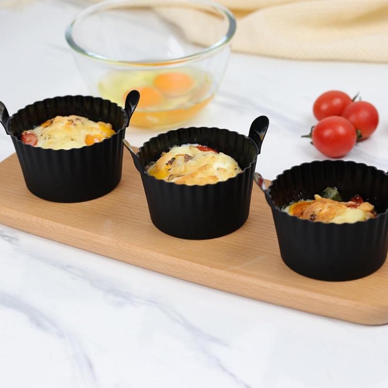 Silicone Air Fryer Egg Poacher Cupcake Baking Cups Reusable Non-Stick Ramekins for Air Fryer Ovens Air Fryer Silicone Basket