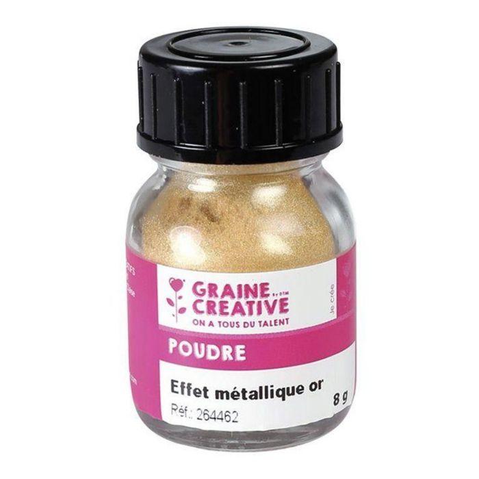 Poudre effet métallique doré pour pâte polymère 16 g