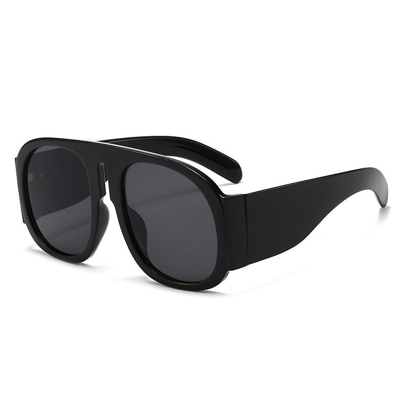Large Frame Sunglasses Color Matching Ins Women S Sunglasses Trendy Street Shooting Catwalk Personality Contrasting Sunglasses metal hinges