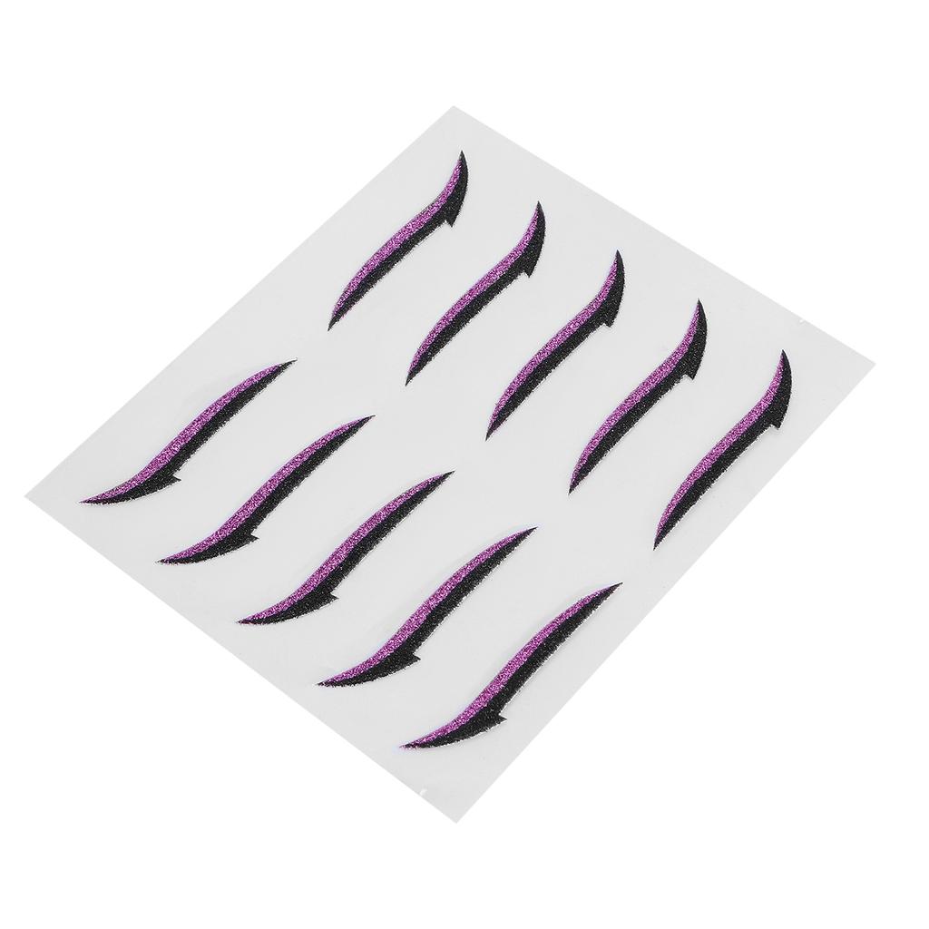 Eyeliner Stickers Colorful Reusable Waterproof Self Adhesive Eyeliner Stickers for Weddings Dance PartiesPurple