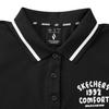 Skechers Fashion Simple Button Letter Polo Collar Short Sleeve Dress Women Dresses Carbon-Black L224W094-0018