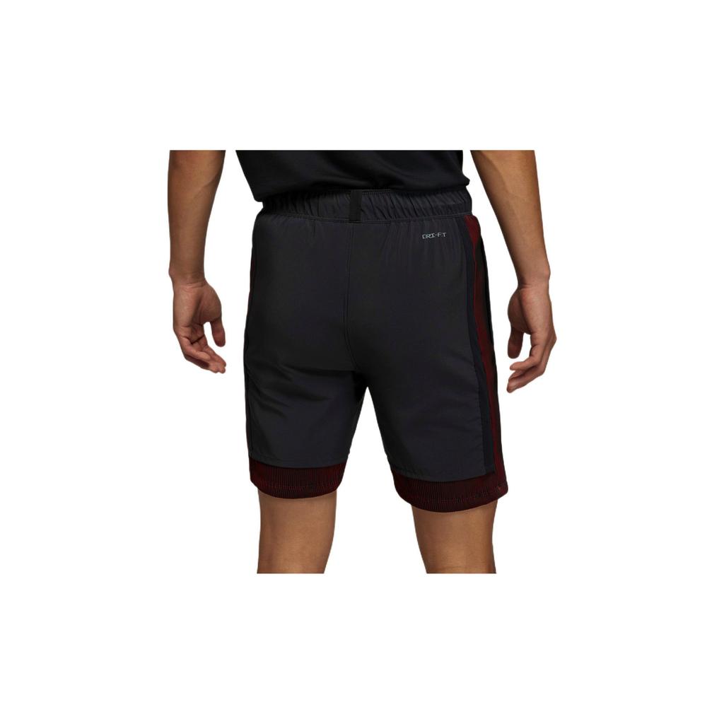 Jordan Ss22 Logo Drawstring Casual Shorts Men Bottoms Black DM1830-045