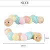 Classic World Caterpillar Pastel Rattle Squeeze and Wiggle Colorful Pale Wooden Perfect for Baby Girls and Half Years Baby Shower Educational Sports