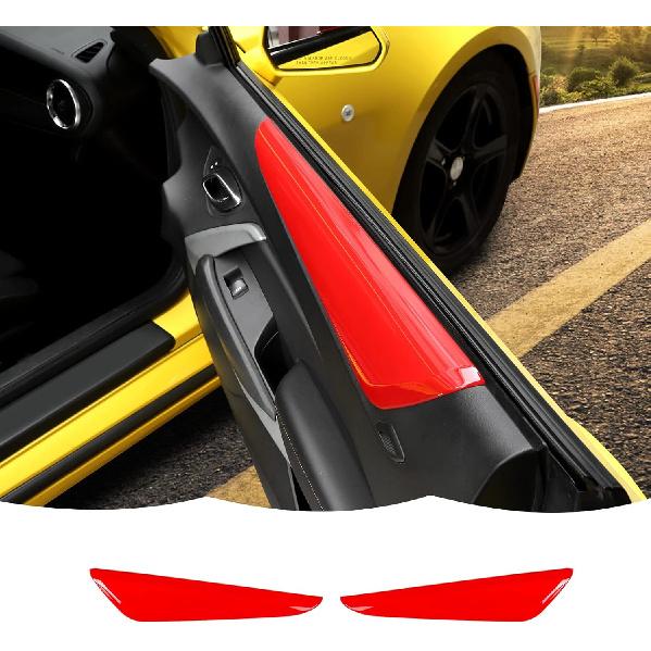 Interior Door Panel Armrest Trim Cover Decoration Interior Accessories for Chevrolet Camaro 2016-2022,Yellow красный