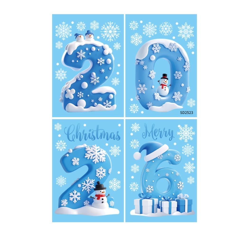 Statická přilnavá vánoční skleněná nálepka Skleněná nálepka Statické nálepky Vánoční okenní nálepky Okenní dekorace