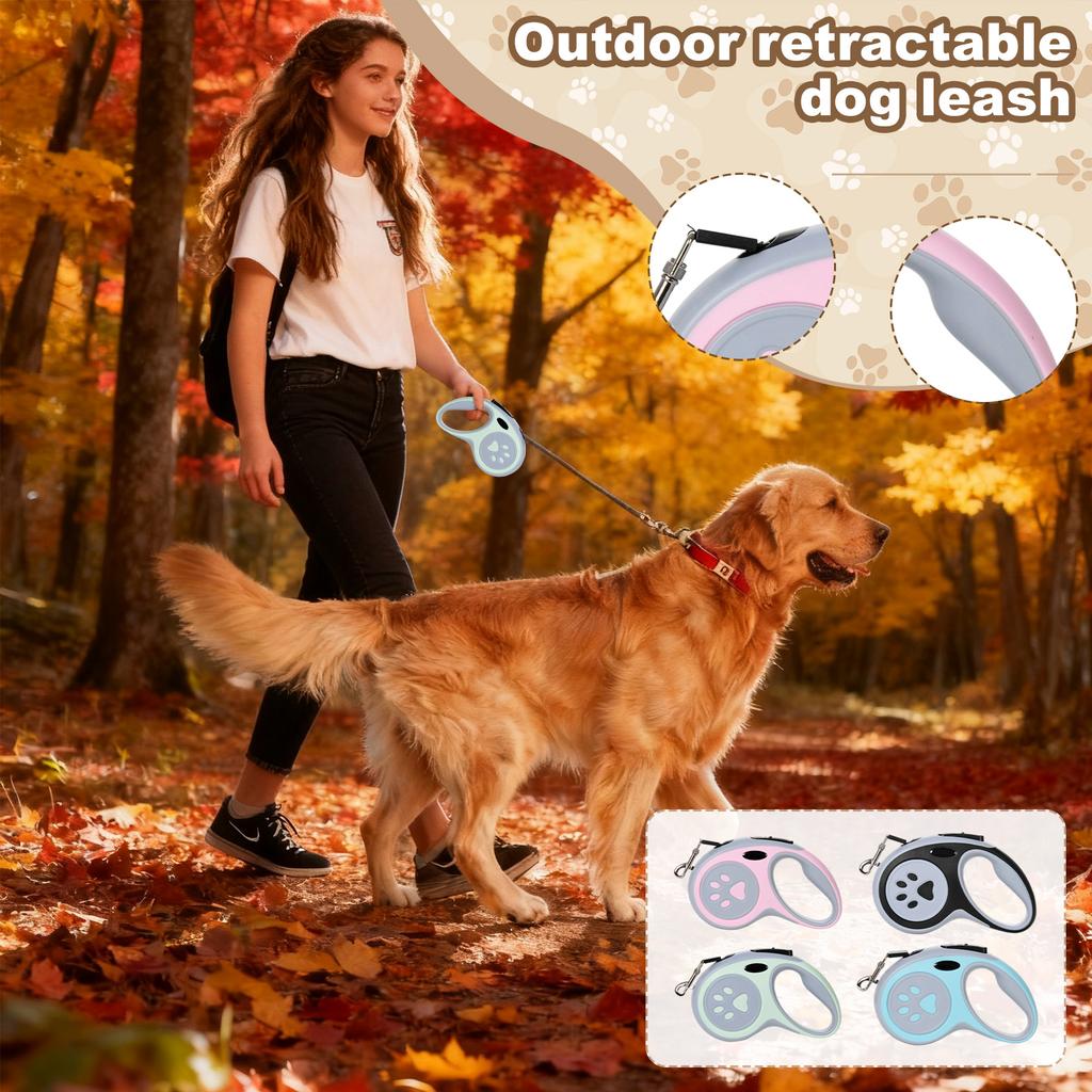 Automatic Retractable Dog Leash For Medium To Large Dogs, Outdoor Retractable Dog Walking Leash And Chain