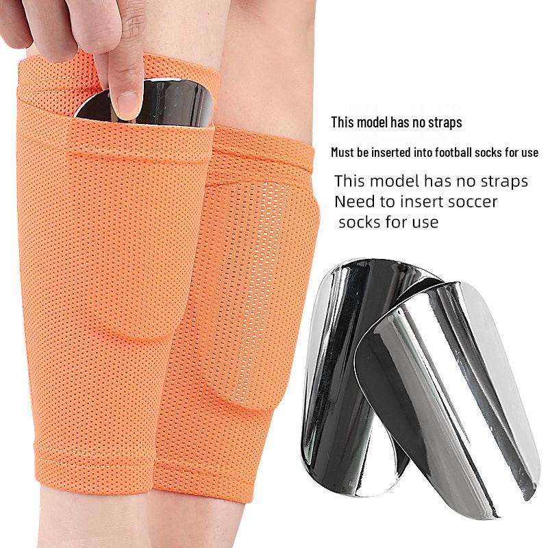 Electroplated Football Shin Guards with EVA Cushioning for Sports