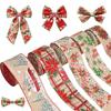 New Cross-Border Christmas Imitation Hemp Silk Ribbon for Christmas Tree, DIY Bows, Gift Boxes & Party Decorations
