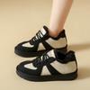 Fashion Genuine Leather Plush Thick Sole Raised Cotton Shoes for Women's Winter New Low Top Snow Boots Sneakers Women Platform Sneakers