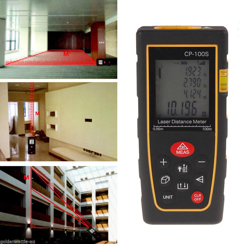 100M//328FT Digital Laser LCD Distance Meter Range Finder Measure Diastimeter