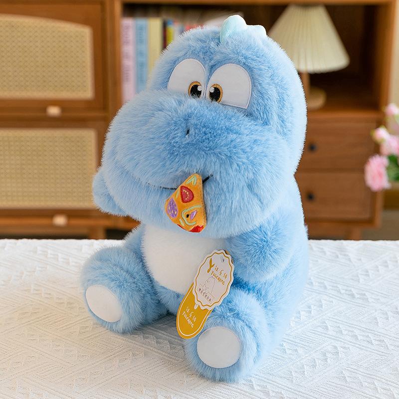 Cartoon Pizza Dinosaur Plush Toy Boy Birthday Gift Cart Pillow Ring Exchange Gift