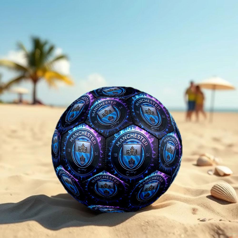 1pc Manchester City Football Club Soccer Ball Size 5 Indoor Soccer Ball Fashion Colorful Backyard Game - Great For Sports Fans Gift HE44