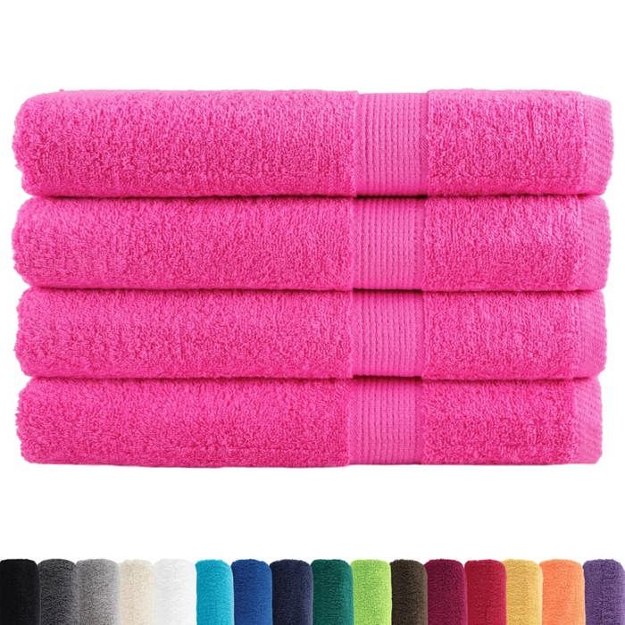 VidaXL Serviettes de Qualité Supérieure 4 pcs, Serviettes de Douche, Draps de Bain, Serviettes d'Invité de Salle de Bain, 137534