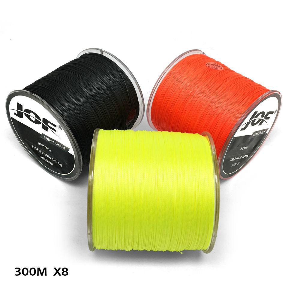 JOF Fishing Line Multicolor PE for Sea and Saltwater Fishing Lures 8 Strandd Braided PE 300M Zhejiang Customizable Fishing Ropes