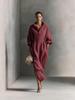 European & American Women's French Casual Elegant Long Sleeve Slit Dress