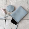 [mauve] Simple, lightweight mini shoulder bag with coin purse (unisex) (beige)