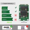 CY Adapter Mini PCI-E Riser Card - USB 2.0 TF Micro SD Card & M.2 NGFF Key-M NVMe SSD Adapter (Compatible with NAS Industrial Control Motherboards)