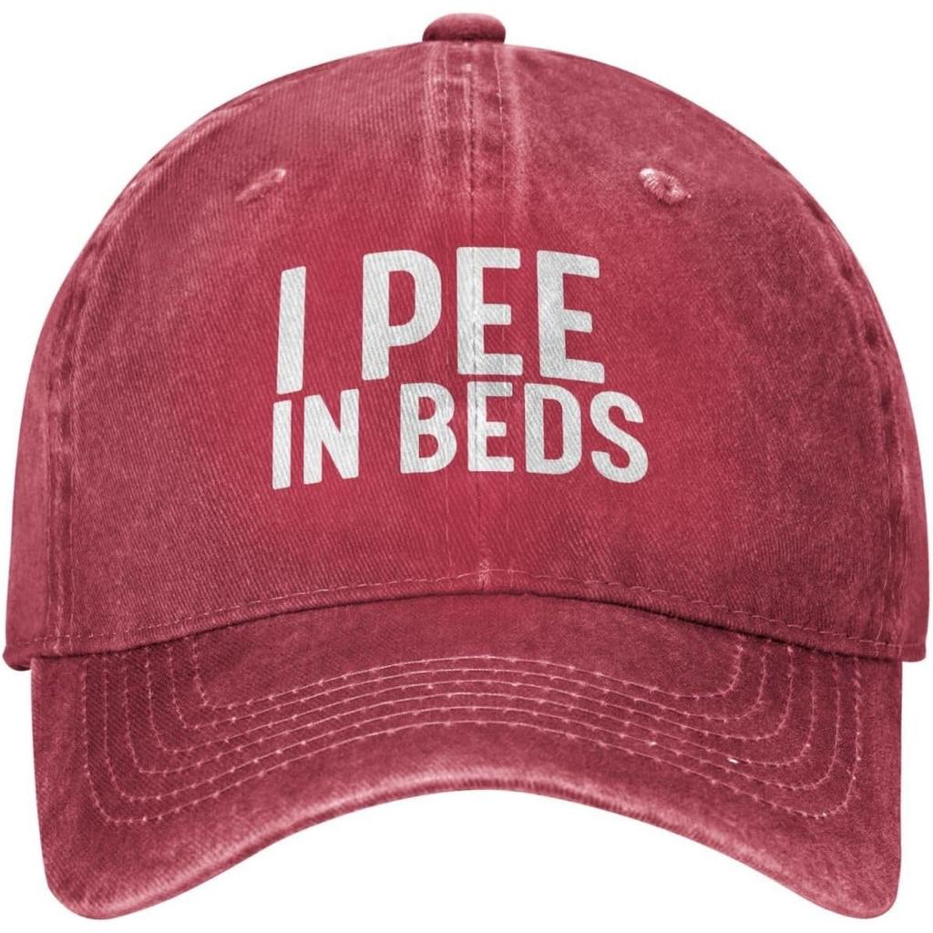 I Pee In Beds Baseball Cap Cotton Distressed Washed Casual Adult Unisex Four Seasons Hat