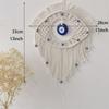 Evil Eye Macramé Wall Hanging - Handmade Boho Tapestry - 33x28cm - Lucky Amulet For Home & Bedroom