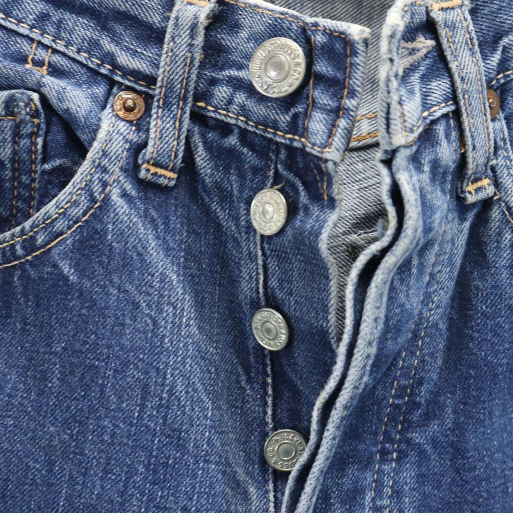 Levi's 60s 501XX 3 Button Fly V Stitch 2 Button Backs Vintage Uncertified Uneven V Straight Denim Pants Men's Used