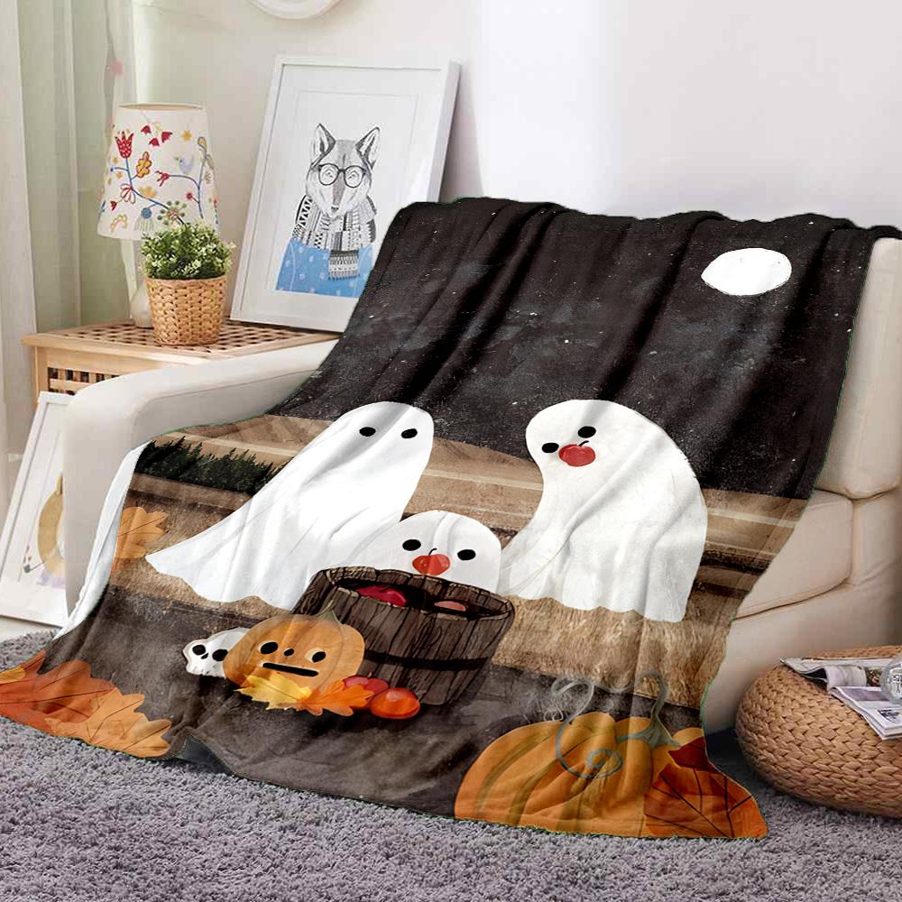 Ghost Night Flannel Blanket Throw Blanket Soft Warm Sofa Bed Camping Car home Decor Unique Christmas Gift C930222
