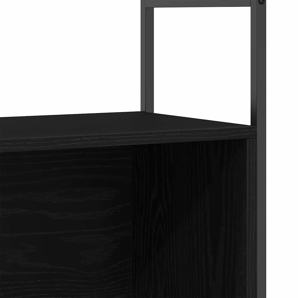 Shelf Black Oak Look 80 X 30 X 78.5 Cm Engineered Wood
