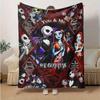 1pc. Nightmare Before Christmas Jack & Sally Romantic Quote Blanket, Perfect for Home Decor, Gift Idea, All Seasons Use, Cozy Throw Blanket