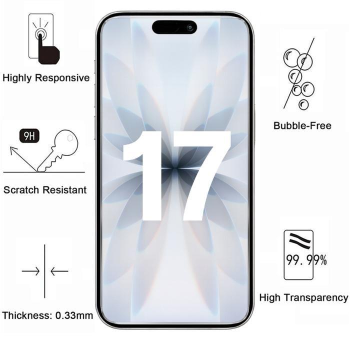 Coque pour iPhone 17 et 2 Verres Trempé Film Protection Ecran Phonillico®