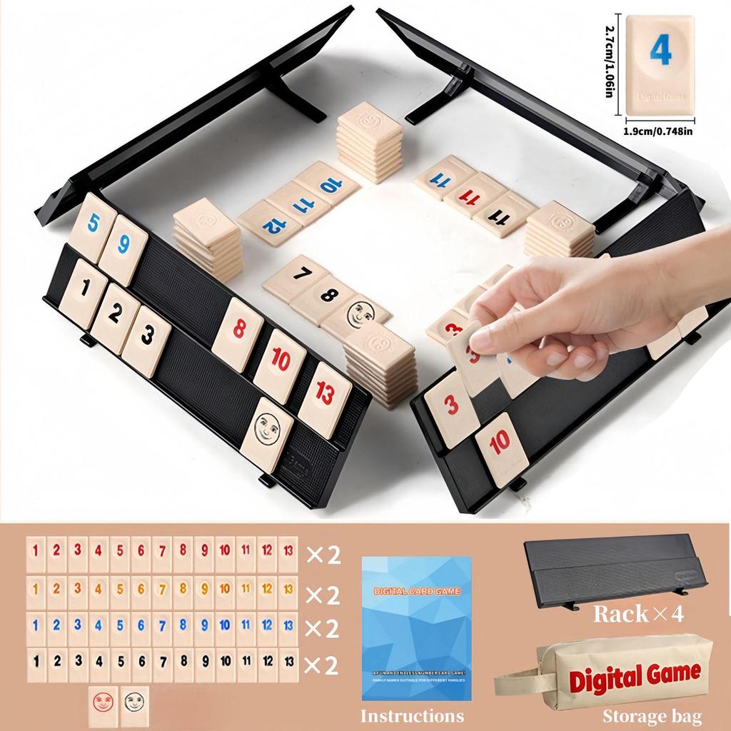 Israelisches Mahjong Kartenspiel - Familienparty Gelegenheitsspielzeug Geschenk