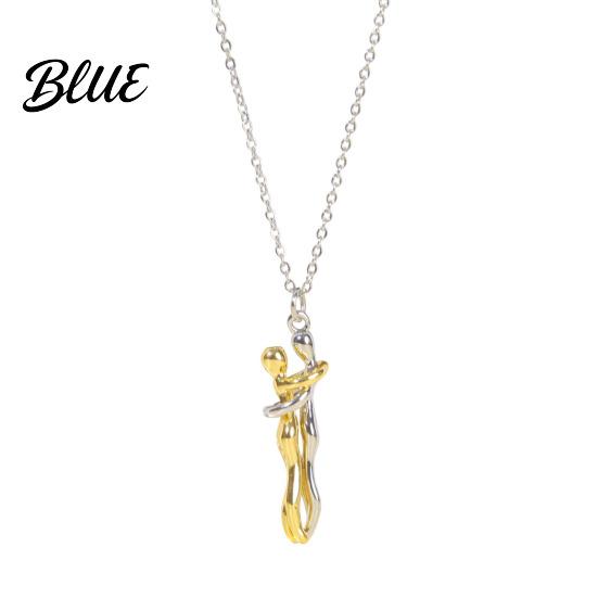 Relationship Jewelry Couple Hug Necklace Hugging Women And Men Pendant