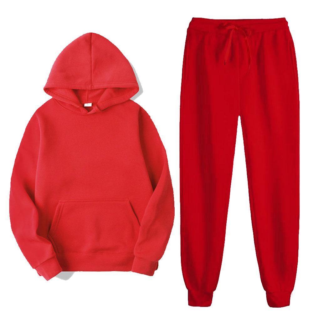 Hooded sweatshirt and hoodie set, casual loose sweatshirt and sweatpants, versatile two-piece hoodie and long pants