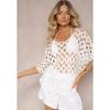 DIMANAF 2025 New Short T-Shirt Women Knitting O-Neck Hollow Summer Style Basic Tops Tees Loose Clothing