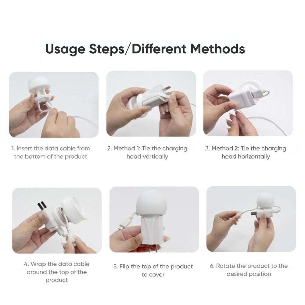 New Portable Data Cable Winder Multi-function Silicone Binding Belt Data Cable Buckle Belt Cartoon Data Cable Protective Cover