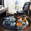 1pc Tiger Yin Yang Carpet, Round Non Slip Durable Large Size Office Carpet, Suitable for Office