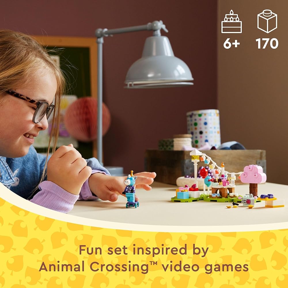 LEGO Animal Crossing Julian's Birthday Party Video Game Toy with Horse Mini Figure for Kids Age 6 and Up