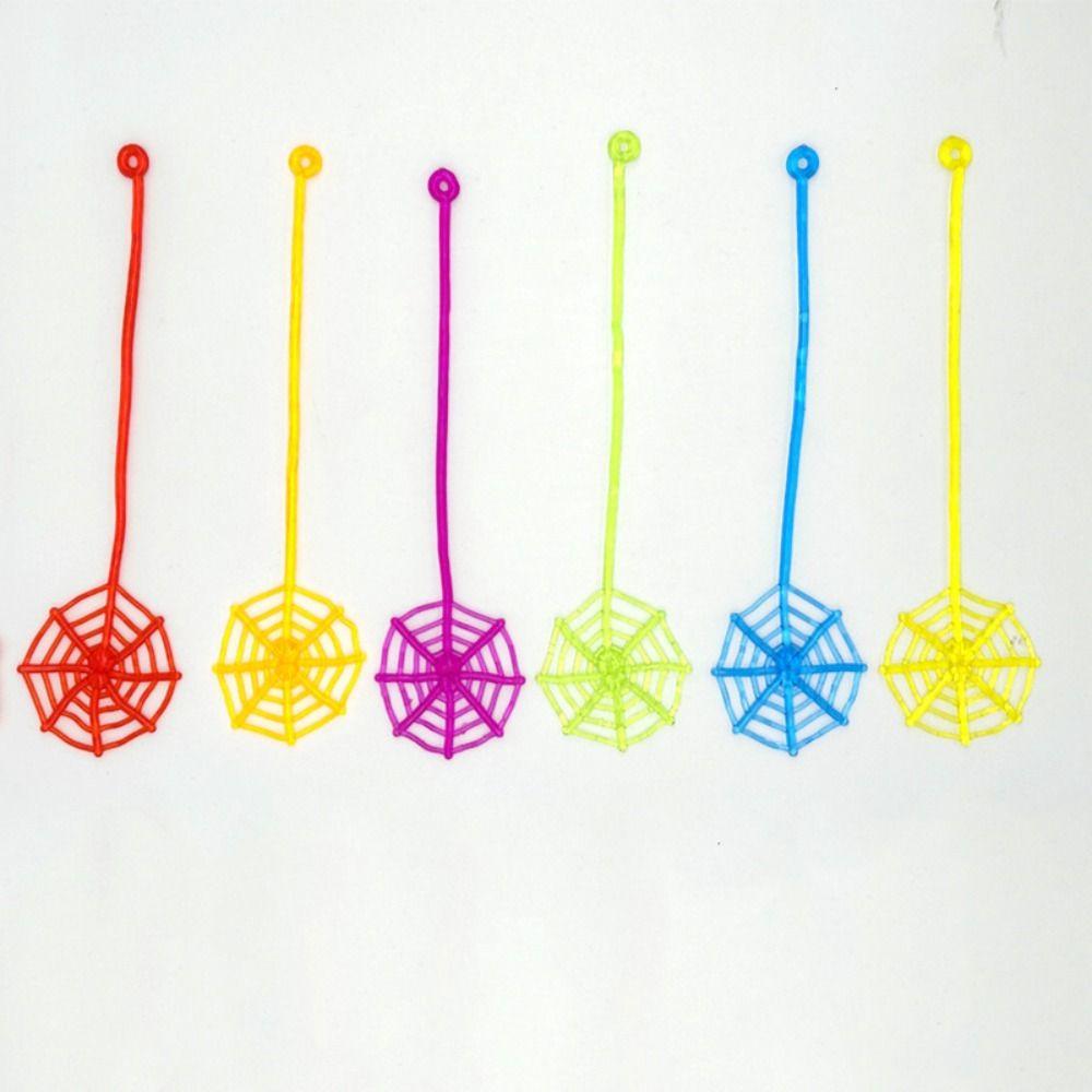 Plastic Sticky Spider Web 10Pcs Elastically Stretchable Spider Web Climbing Tricky Gag Toys Kids