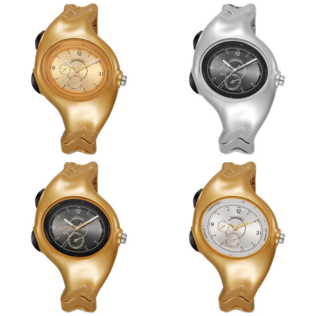 Vintage Steampunk Quartz Watch With Plastic Strap For Unisex Fashion Accessory