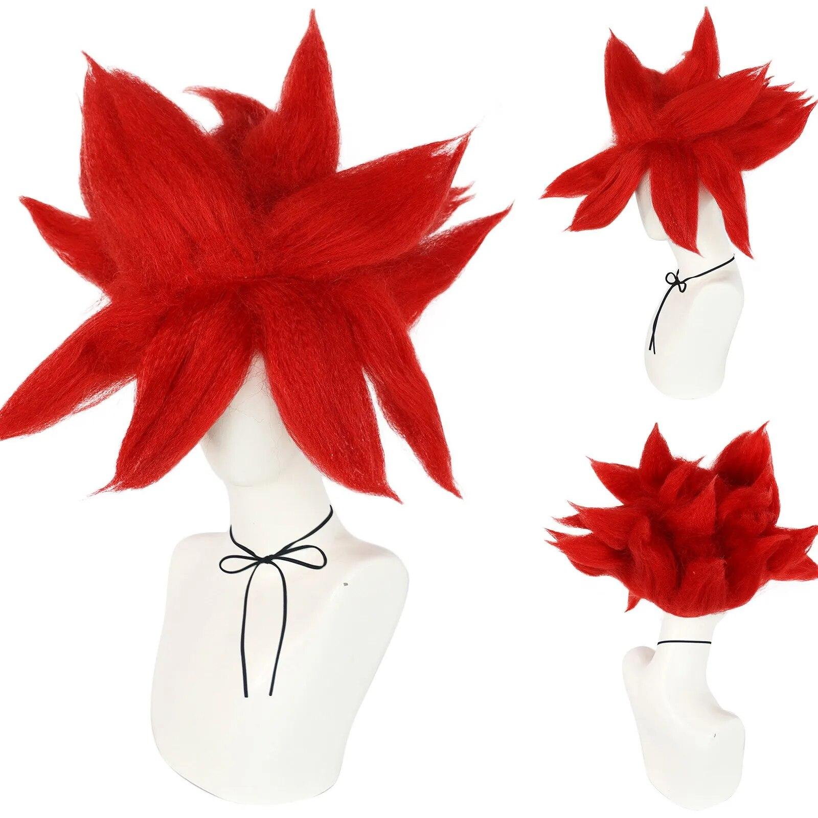 

Взрослый аниме синтетический Dragon Ball Z Saiyan Son Goku Gogeta Vegetto косплей парик для Хэллоуина и Рождества Косплей красный