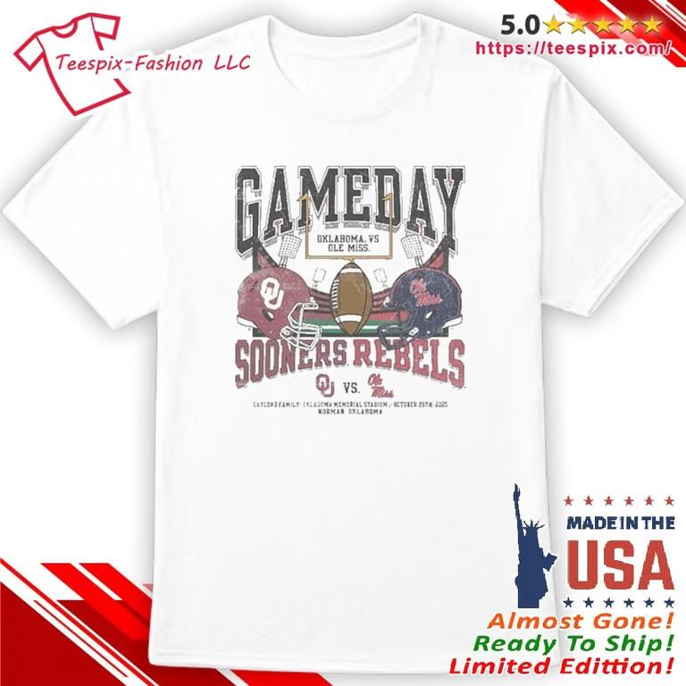 2025 OU Vs Ole Miss Gameday Football Matchup shirt Unisex T-Shirt S